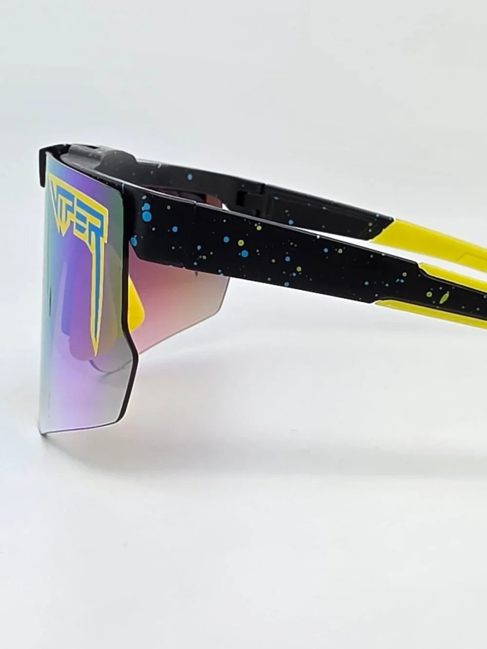 Pit Viper The Cosmos Flip-Offs 2.0 Black Frame Gold Mirror Lens Sunglasses